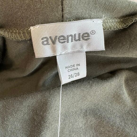 Avenue Cardigan Jacket Green Womens Size 26/28 Open Front Draped Lace Trim NWT - Picture 9 of 10